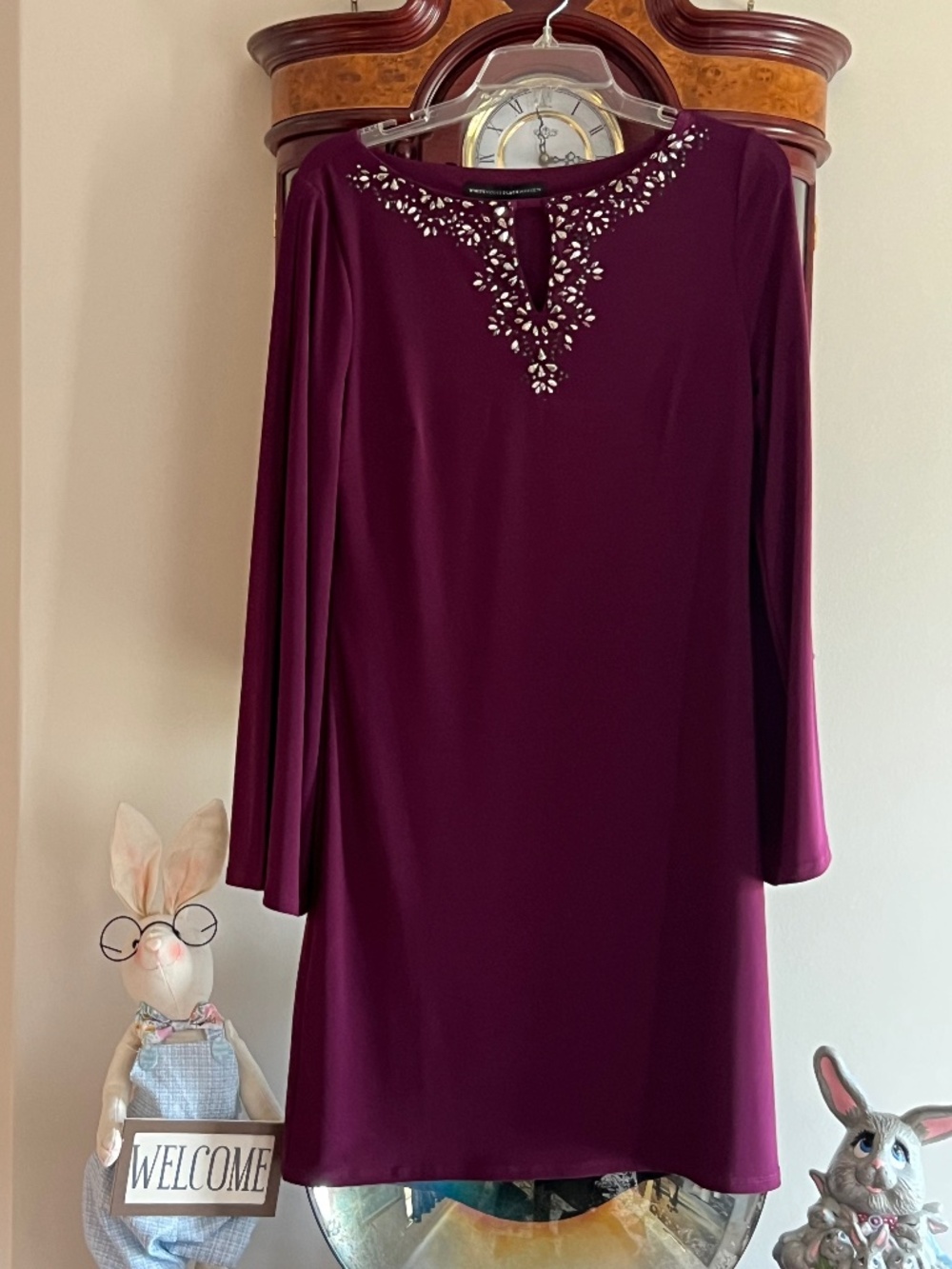 WHBM cold shoulder shift dress